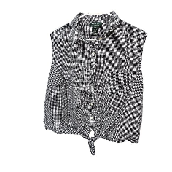 Lauren Ralph Lauren Sleeveless Button Down Top - Picture 1 of 5